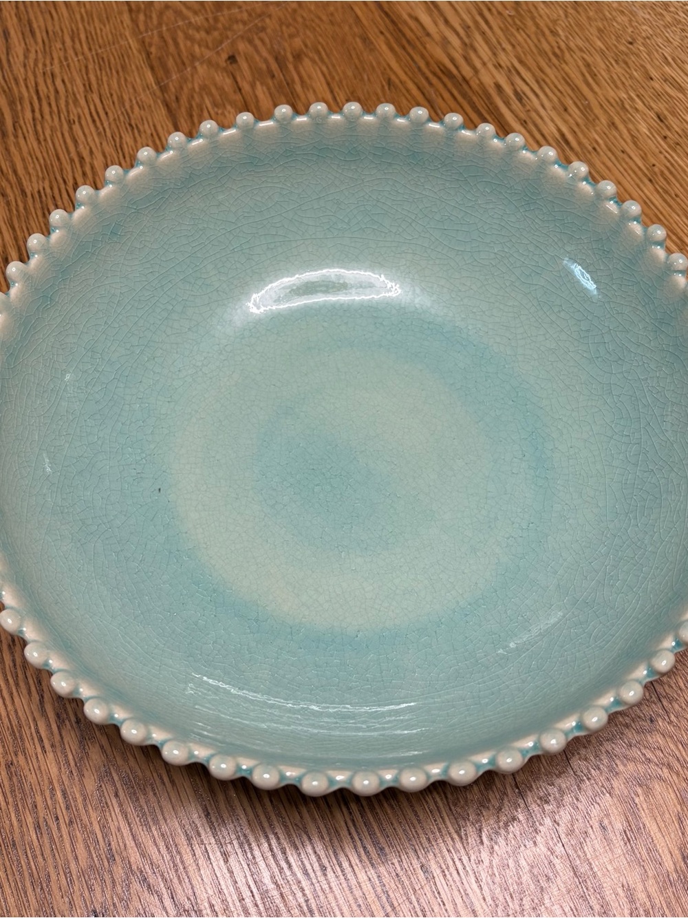 Celadon Blue Beaded Edge Ceramic Serving Bowl-Costa Nova